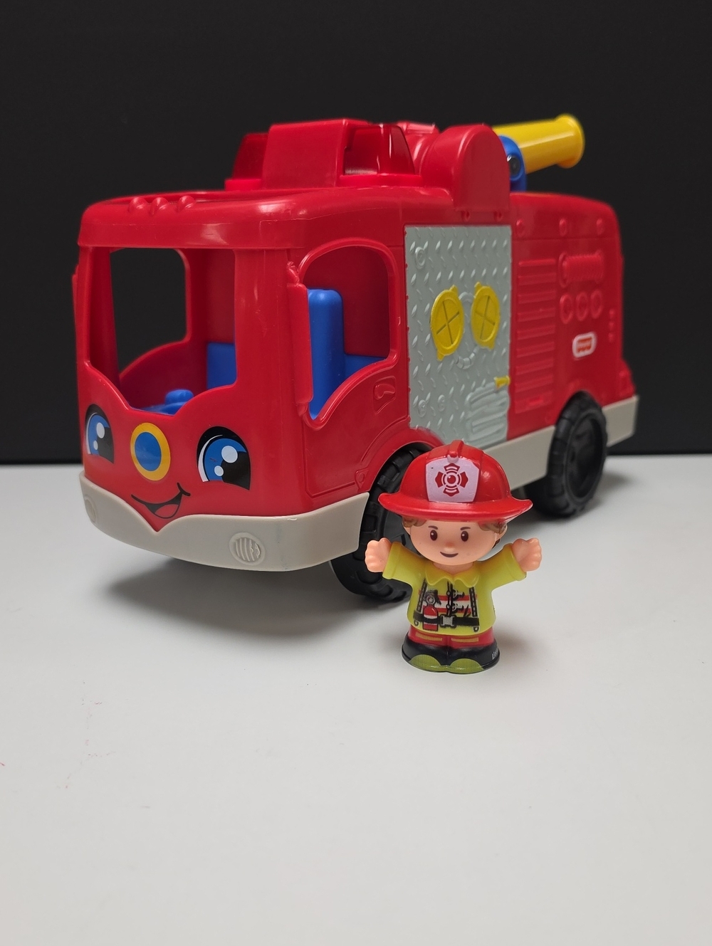 Red Fire Truck Playset with Firefighter Figure -